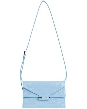 Tom Ford Printed Croc Aube Shoulder Basg - Blue