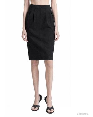 Magda Butrym Tailored Pencil Skirt - Black