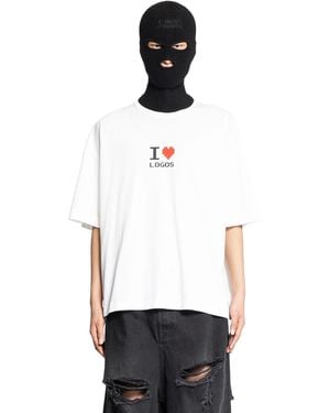 Vetements 'My Name' Sticker Cropped Boxy T-Shirt in Green