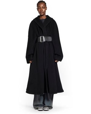 Balenciaga Wrap Coat - Black