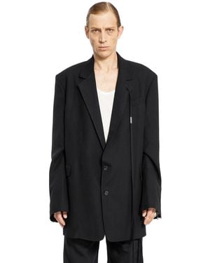 Ann Demeulemeester Anthoon High-Comfort Tailored Blazer - Black