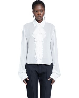 Ann Demeulemeester Nare Slim Fit Ruffle Shirt - White