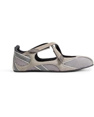 The Attico 'Floor 01' Ballerina Flats - Grey