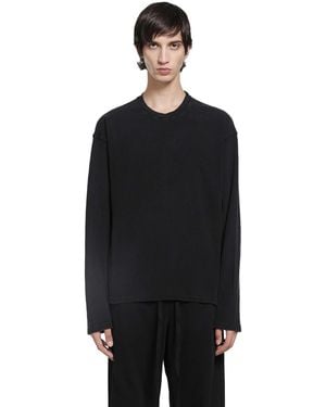 Ann Demeulemeester Emil 'The Velvet Evening' Long Sleeve T-Shirt - Black