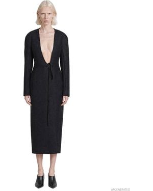 Maison Margiela Fitted Long Coat - Black