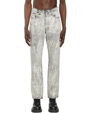 ALEXANDER DIGENOVA Bleach Straight Leg Trousers - Grey