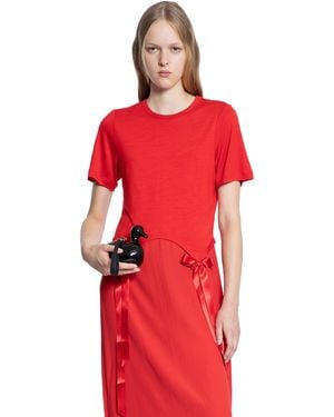 Simone Rocha Bow Tail Easy T-Shirt - Red