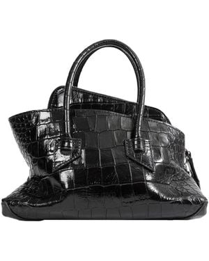 The Attico La Passeggiata Mini Top Handle Bag - Black