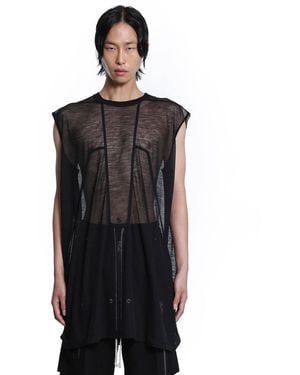 Rick Owens Concordians Splintered Tarp T - Black