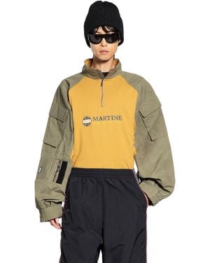 Martine Rose Shrunken Utility Sleeve Shirt - Yellow
