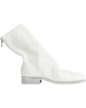 Guidi Back Zip Mid Boots - White