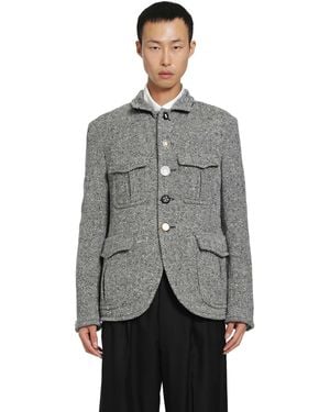 Junya Watanabe Herringbone Wool Jacket - Gray
