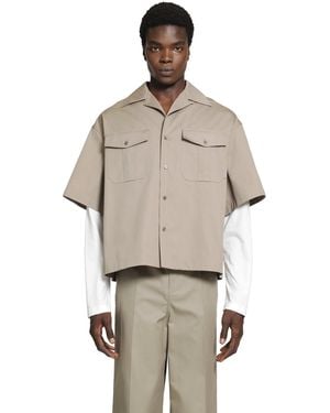 Balenciaga S/S Bowling Shirt - Natural