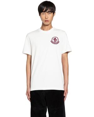 Moncler Logo Cotton T-Shirt - White