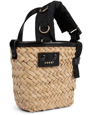 Sacai Hybrid Marche Micro Tote - Black