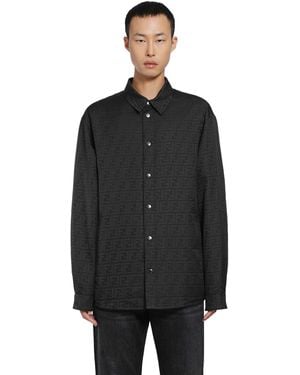 Fendi Ff Zucca Jacquard Blouson Jacket - Black
