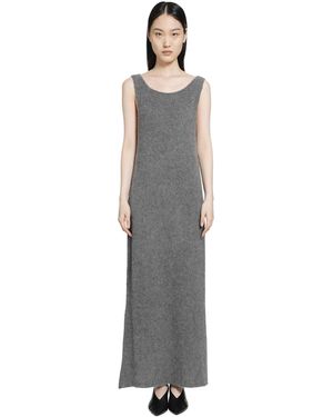 RETORI Brushed Cashmere Long Dress - Gray