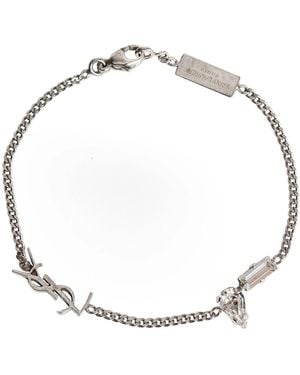 Saint Laurent Cassandre Chain Bracelet - Metallic