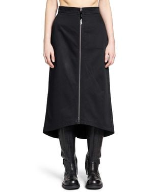 Moncler Genius Ee72 Cotton Gabardine Midi Skirt - Black