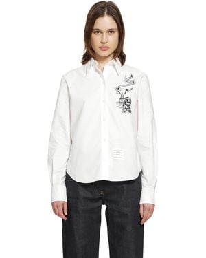 Thom Browne Hector With Trophy Shirt - White