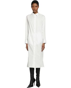 Balenciaga Draped Back Dress - White