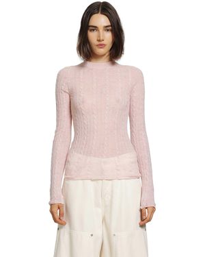 Haikure Sey Semi-Sheer Knitwear - Pink