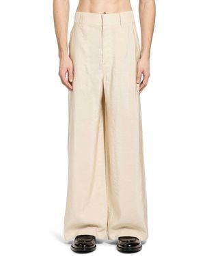 Lemaire Straight Tailored Trousers - Natural
