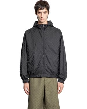 Gucci Gg Nylon Windbreaker - Black
