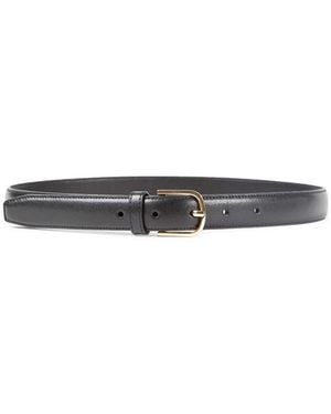 TOTEME Slim Leather Trouser Belt - Black