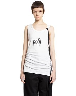 Ann Demeulemeester Seva 'Holy' Print Tank Top - White