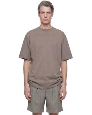 Hed Mayner Embroidered T-Shirt - Brown