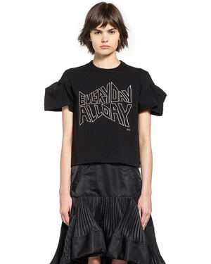 Sacai Geoff Mcfetridge Cotton Jersey T-Shirt - Black
