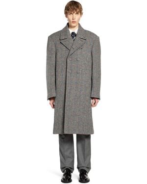 Thom Browne Oversized Peacoat - Grey