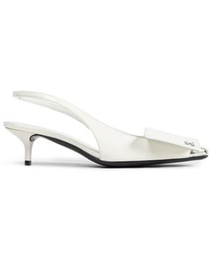 Courreges Fold Iced Slingbacks - White