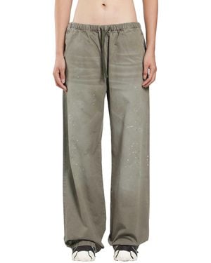 Acne Studios Washed Cotton Drawstring Trousers - Grey