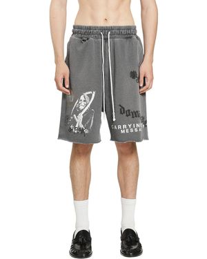 Paly Hollywood Carrying The Message Sweat Shorts - Grey