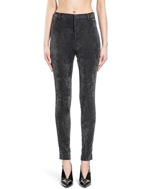 Gucci Stretch Velvet Leggings - Blue