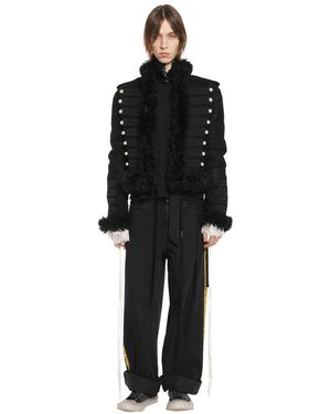 Ann Demeulemeester Maldus Cropped Marsina Jacket - Black