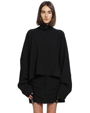 Rick Owens Tower Jumbo Tabard Cropped Top - Black
