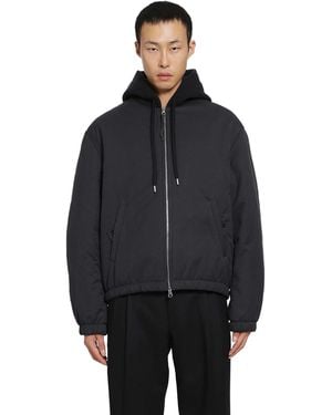 SALON C. LUNDMAN Hooded Bomber - Black