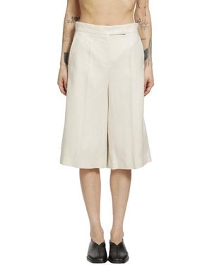 Max Mara Linen Bermuda Shorts - Natural