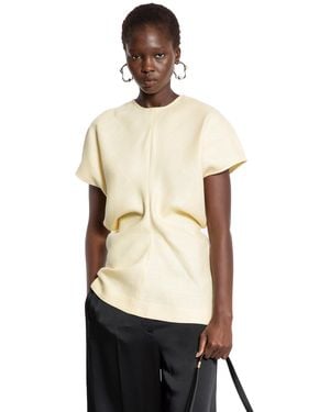 TOTEME Slouch Waist Basketweave Top - Natural