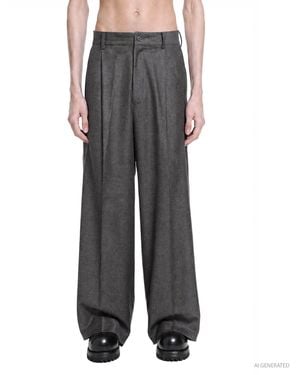Ssstein Extra Fine Wool Extra Wide Trousers - Grey