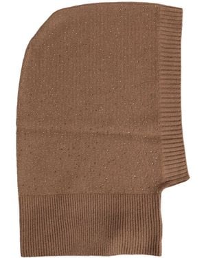 Max Mara Cashmere And Rhinestone Balaclava - Brown