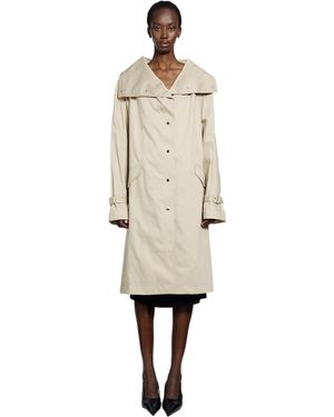 TOTEME Oversized Cotton Trench Coat - White