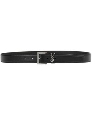 Saint Laurent Cassandre Vadim Belt - Black
