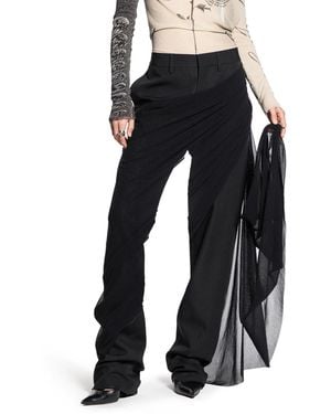 Jean Paul Gaultier Pantaloni Su Misura Con Pareo - Black