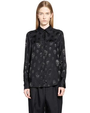 McQueen Skull Motif Shirt - Black