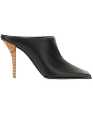 Alaïa Leather 90 Mules - Black