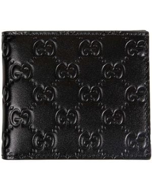 Gucci Gg Emblem Bi-Fold Wallet - Black